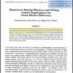 Returns to buying winners and selling losers