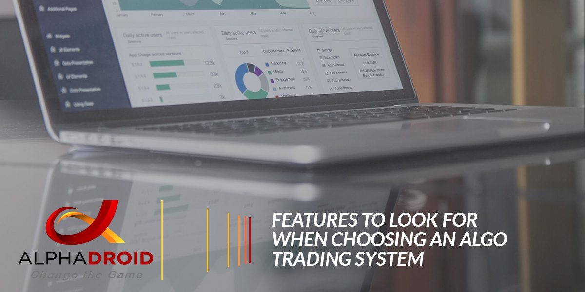 Laptop with charts on screen