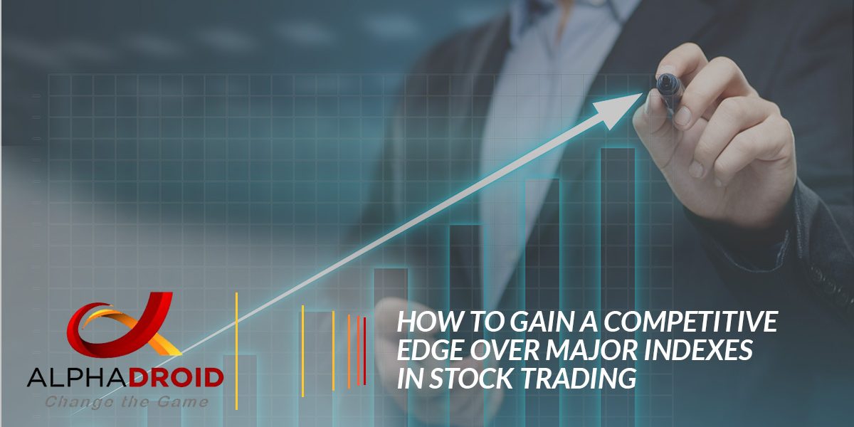 man and a bar chart graphic